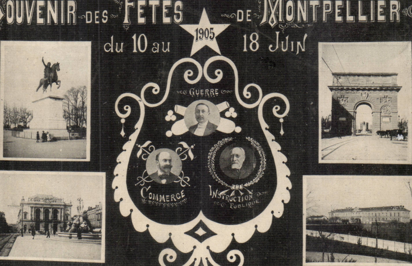 Montpellier CPA Souvenir des fetes du 10 au 18 juin 1905 