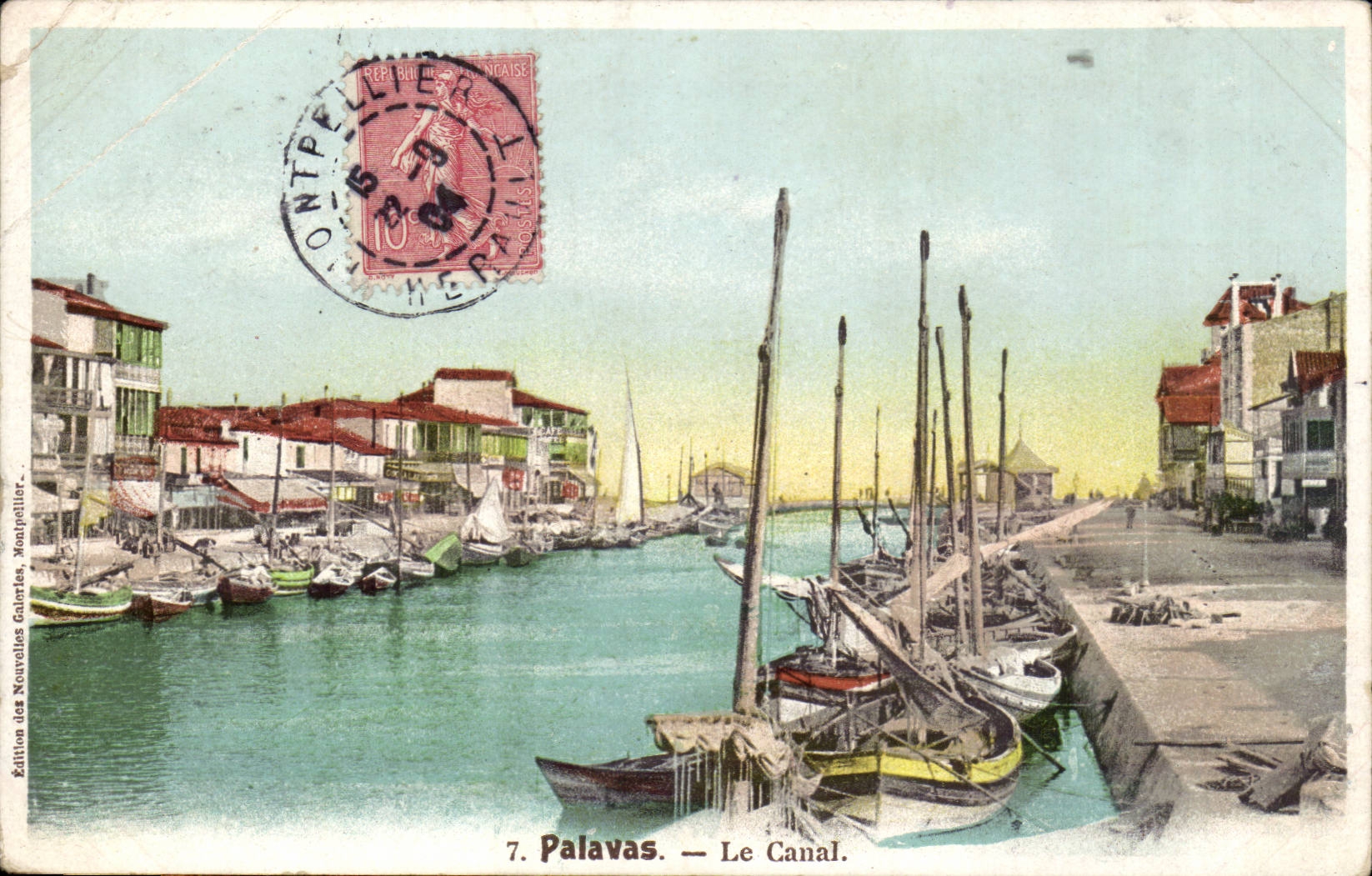 Palavas CPA the canal
