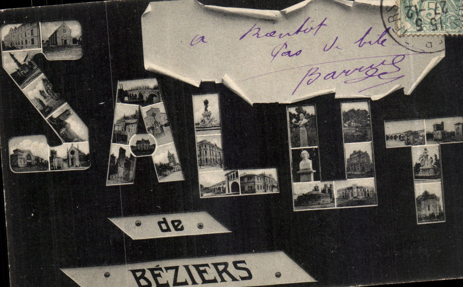 CPA Hello of Beziers