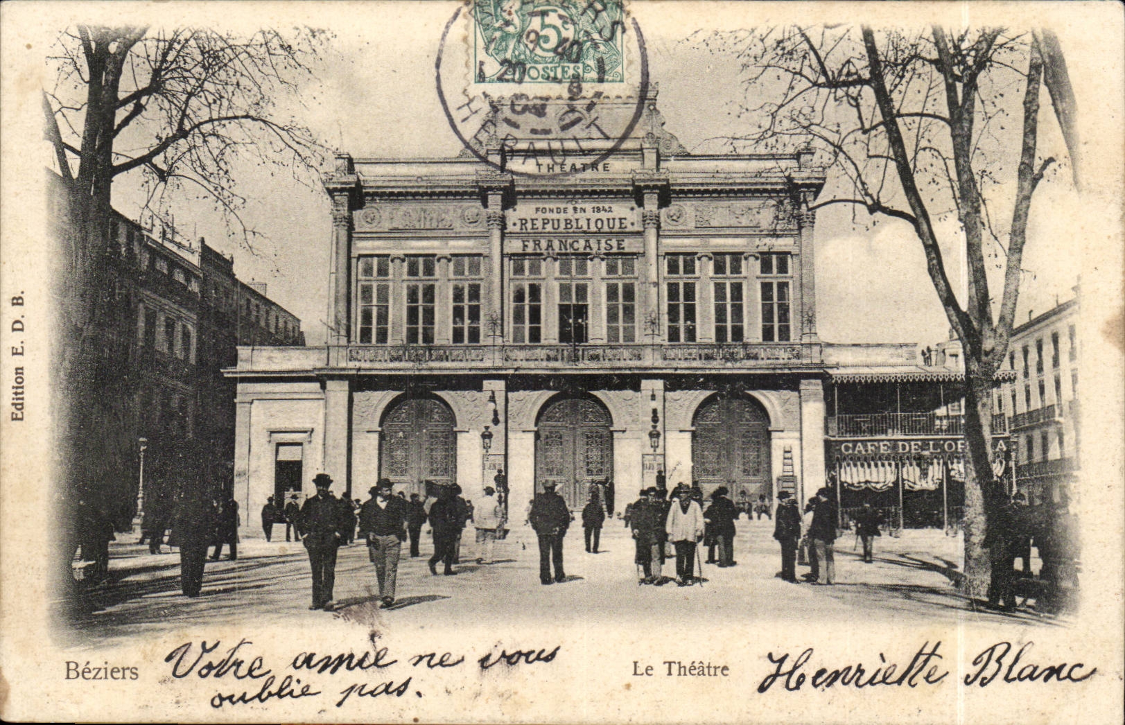Beziers CPA the theater