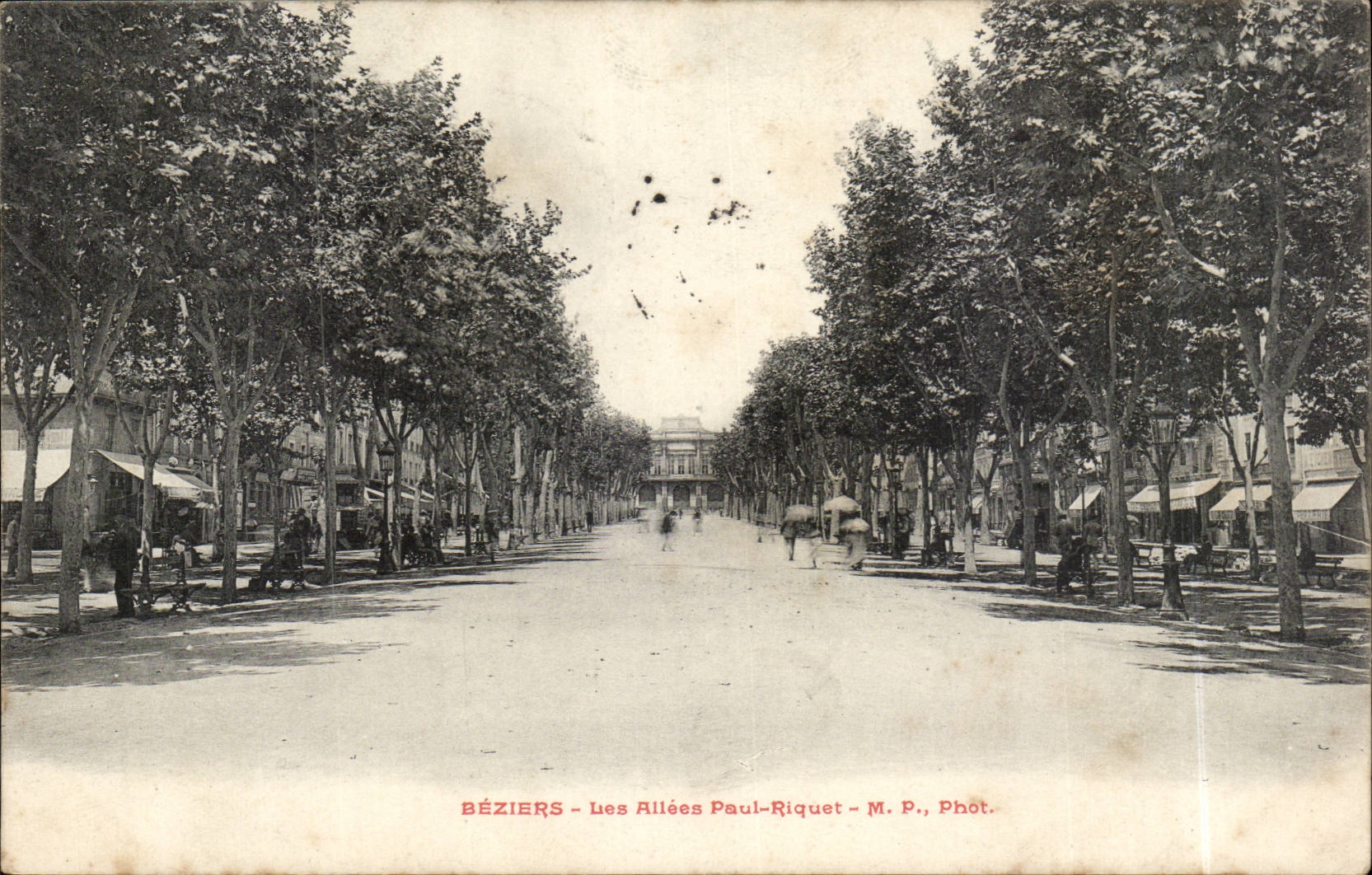 Beziers CPA the alleys Paul Riquet