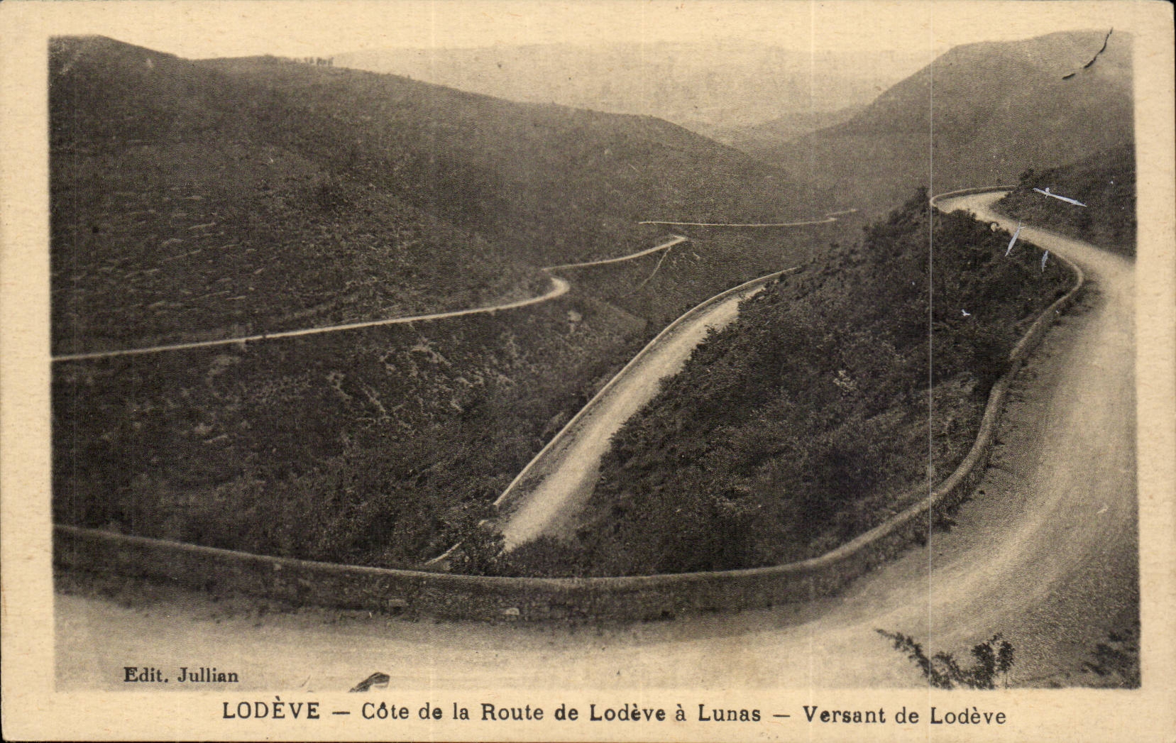 Lodeve - Dimension of the Road of Lodeve has Lunas - Slope of Lodeve - CPA