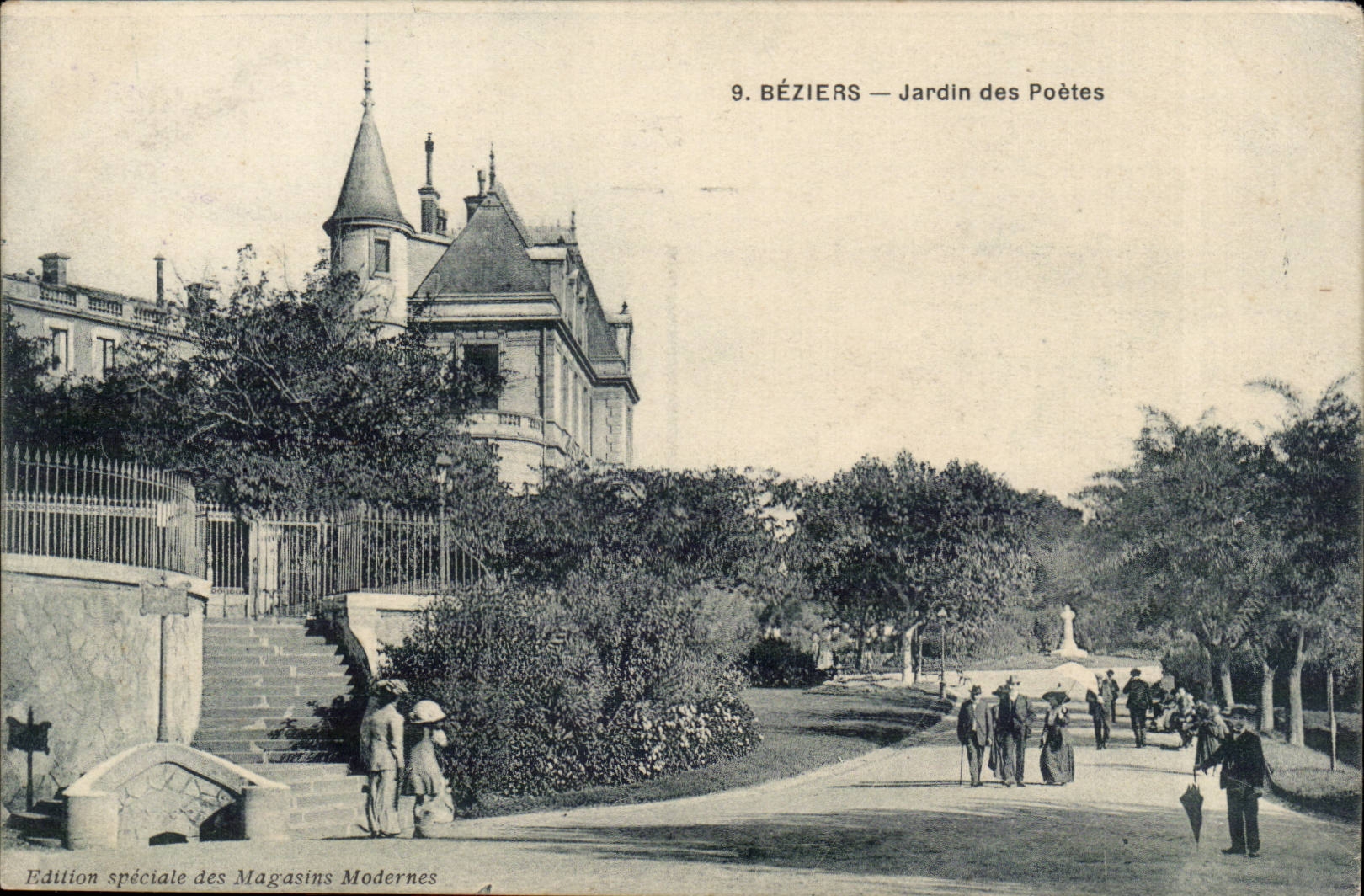 Beziers CPA Garden of the poets