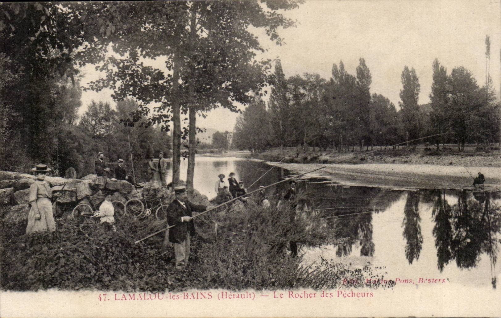 Lamalou les Bains CPA the rock of sinners TOP