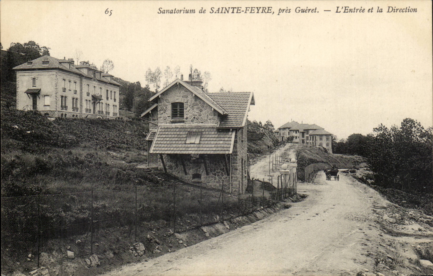 Creuse CPA Sanatorium de Sainte Feyre pres Gueret L'entree et la direction