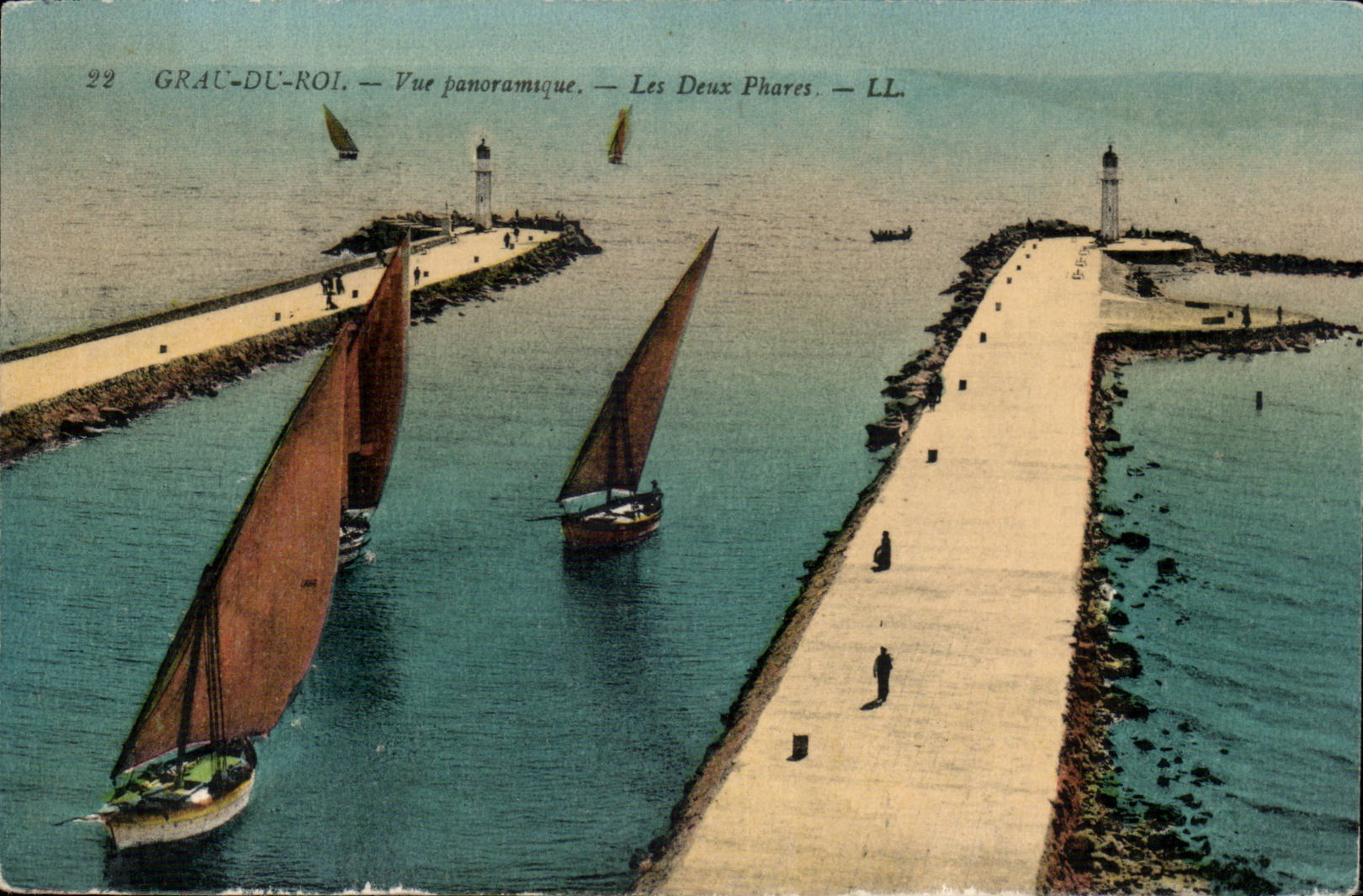 Grau of the King - Panoramic View - Two Lighthouses - lighthouse - sailing - CPA