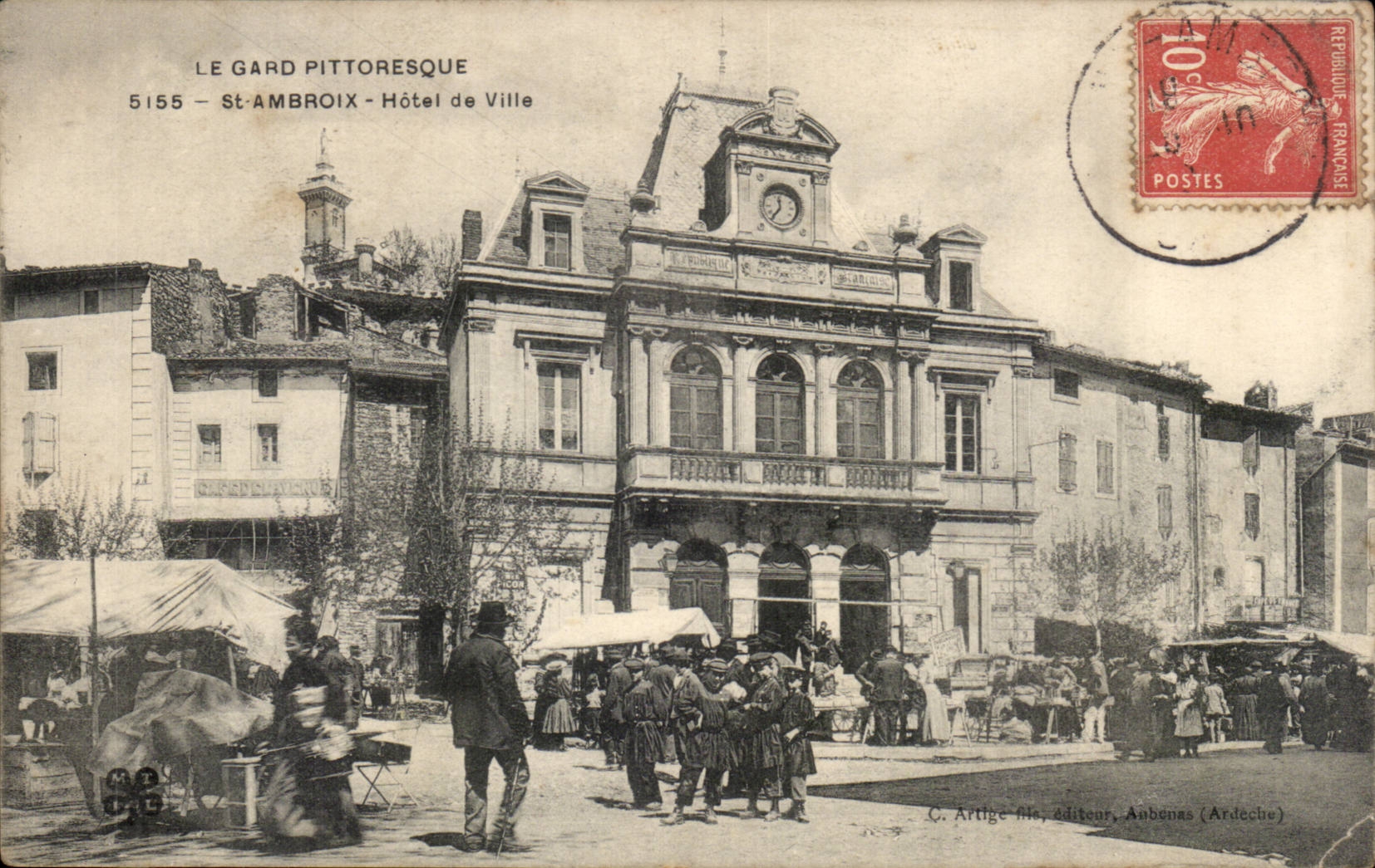 St Ambroix CPA Town hall