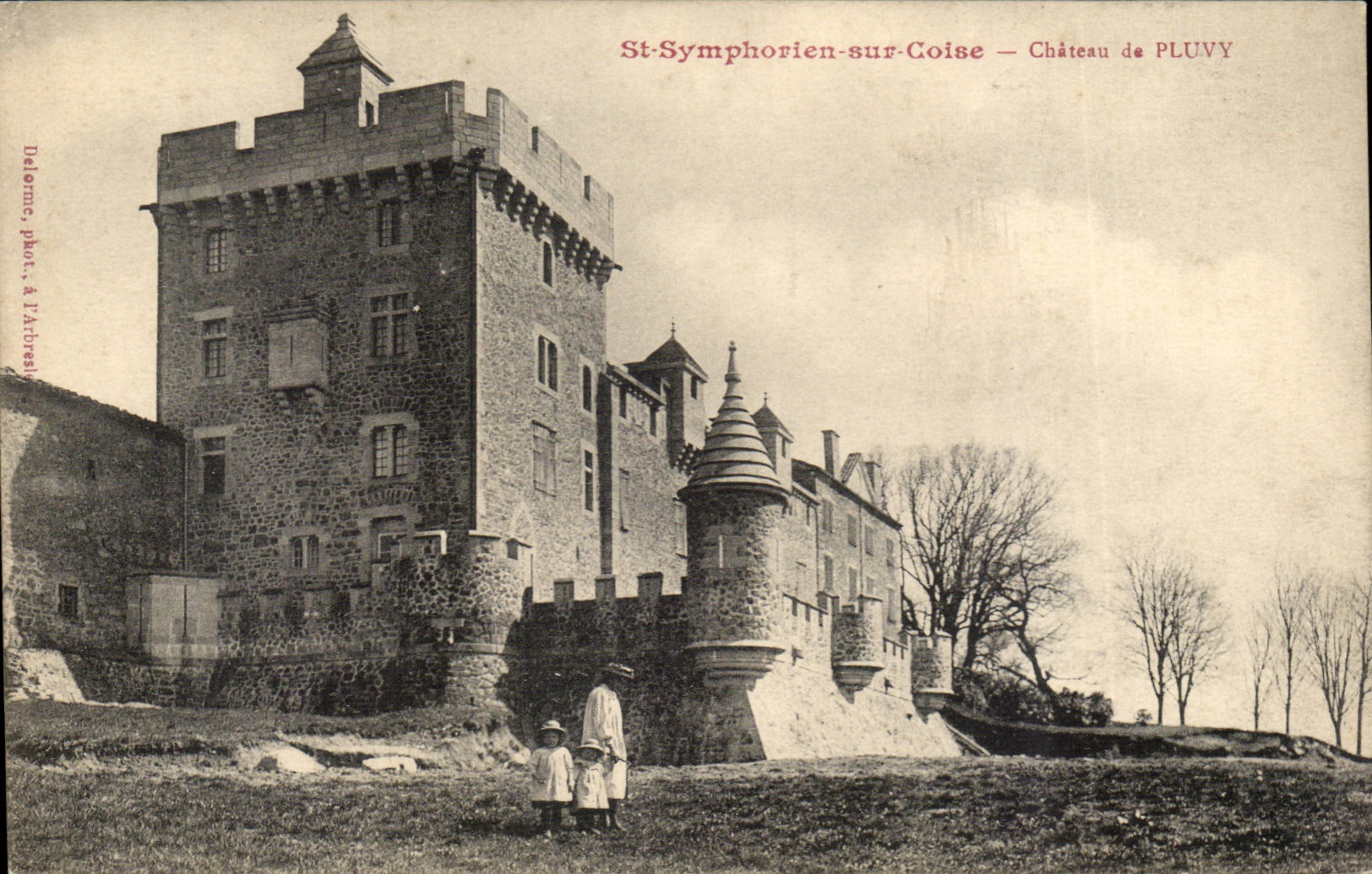 Saint Symphorien on Coise CPA Castle of Pluvy