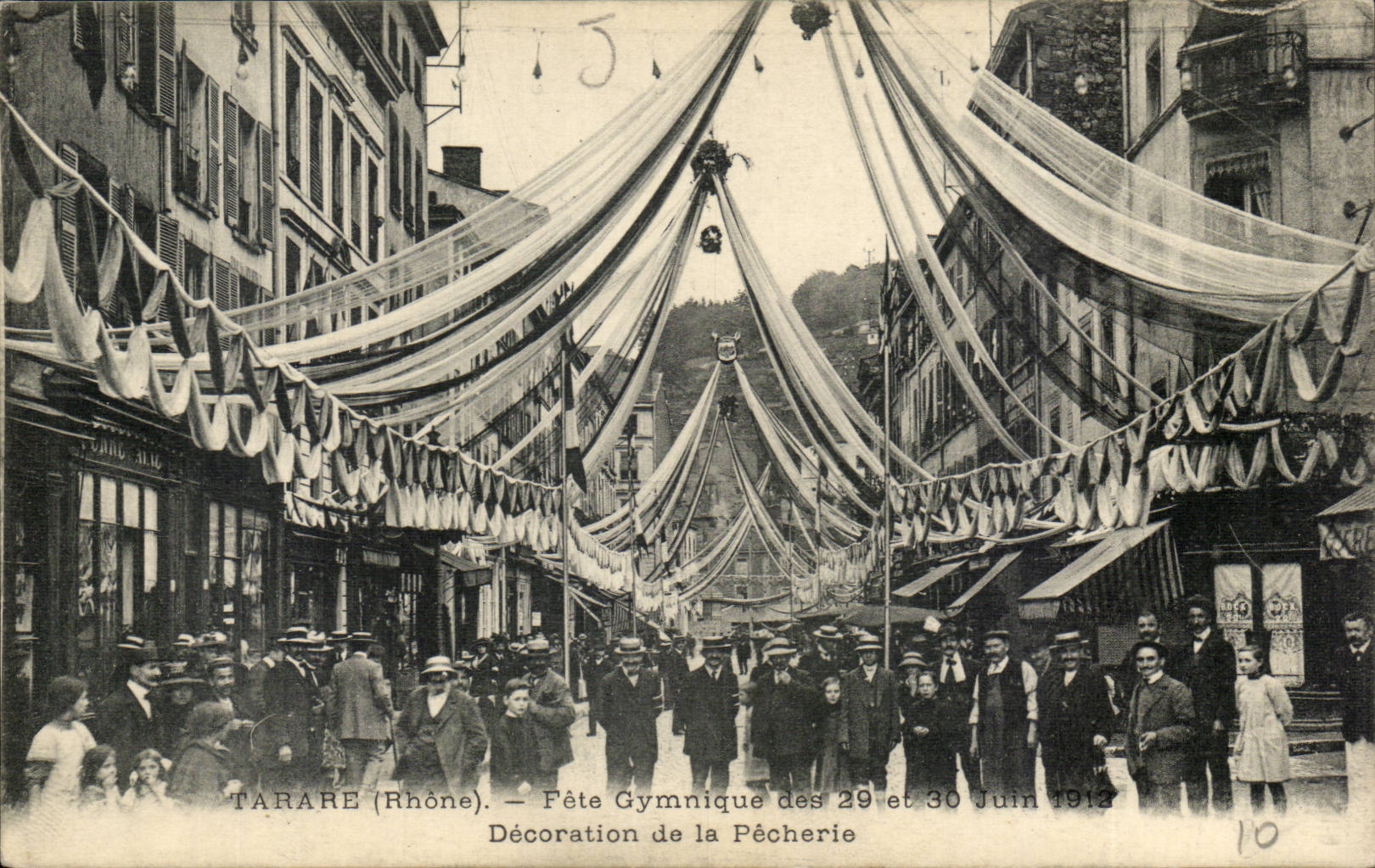 Winnow gymnic CPA Fete S Decoration June 29th and 30th 1912 of fisheries TOP