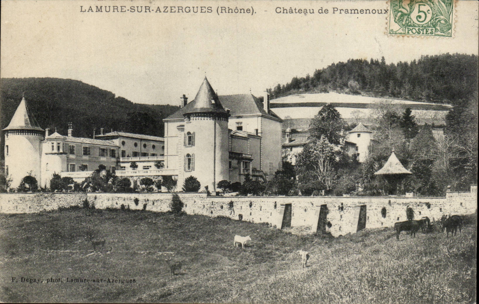 Lamure on Azergues CPA Castle of Pramenoux