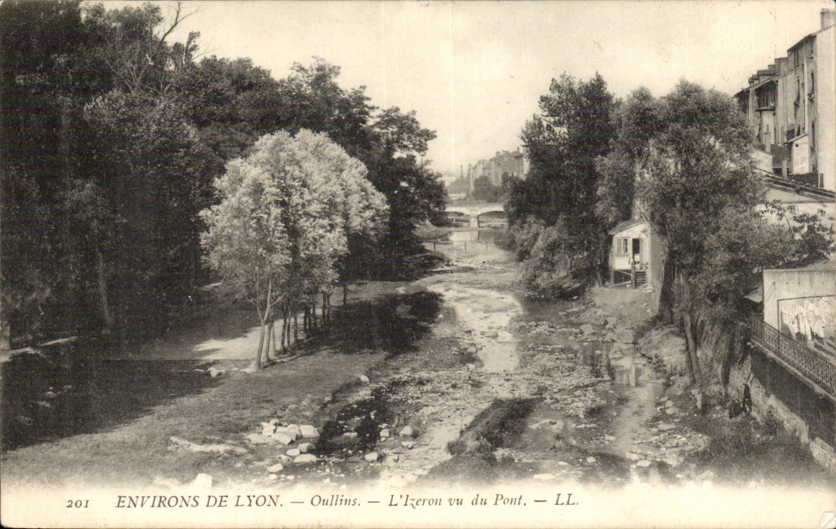 Environs de Lyon CPA oullins L'izeron vu du pont