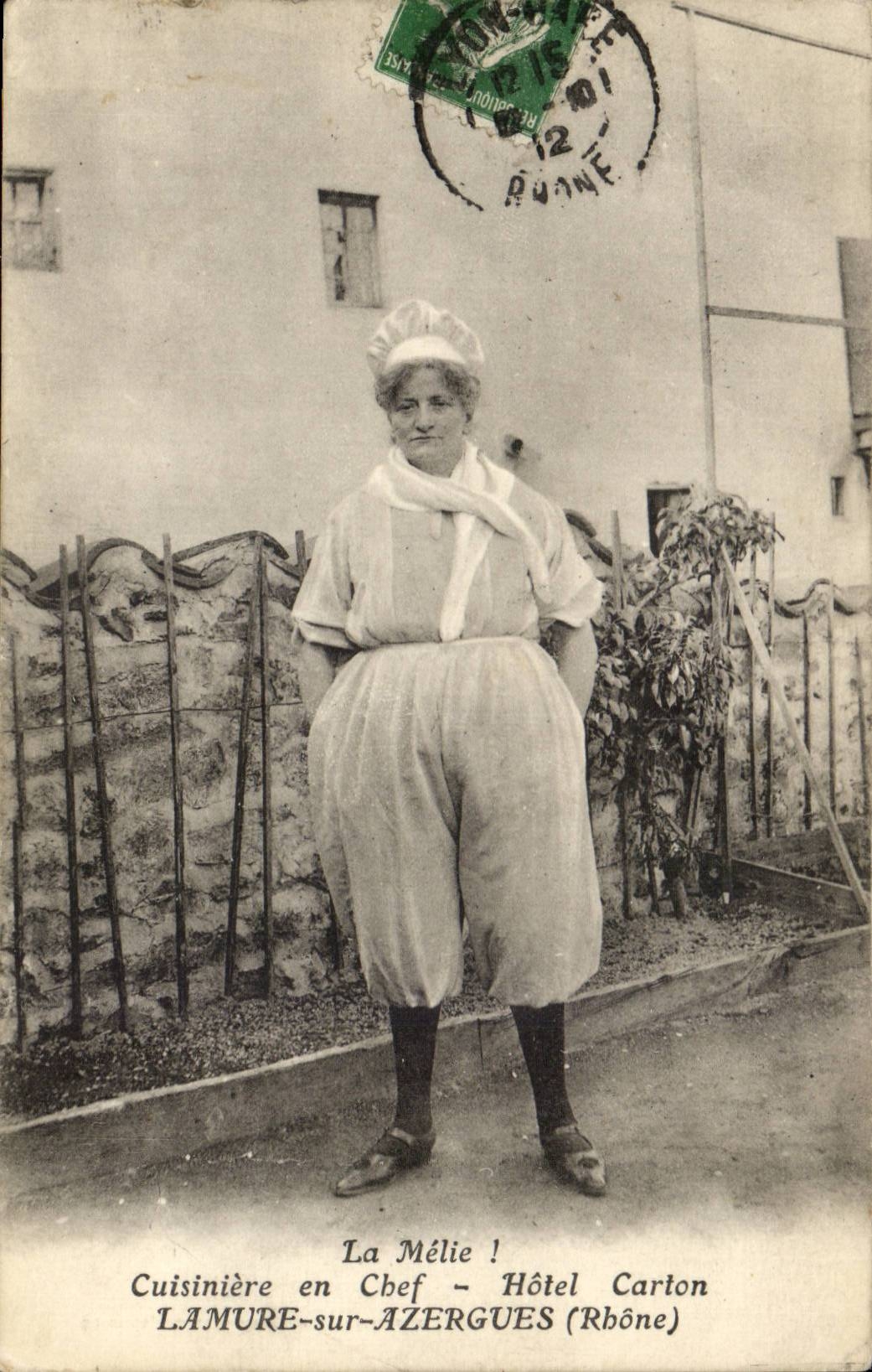 CPA Melie! Cooker as a chief Hotel Lamure Paperboard on Azergues TOP (trades)