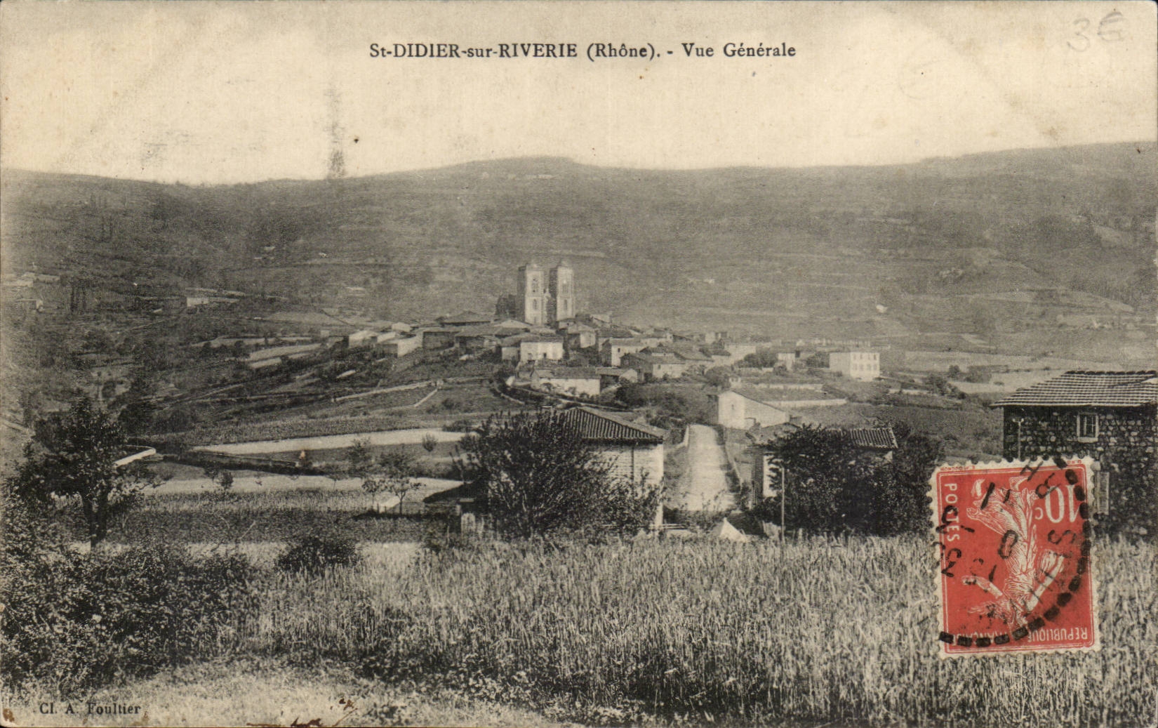 St Didier on River CPA View