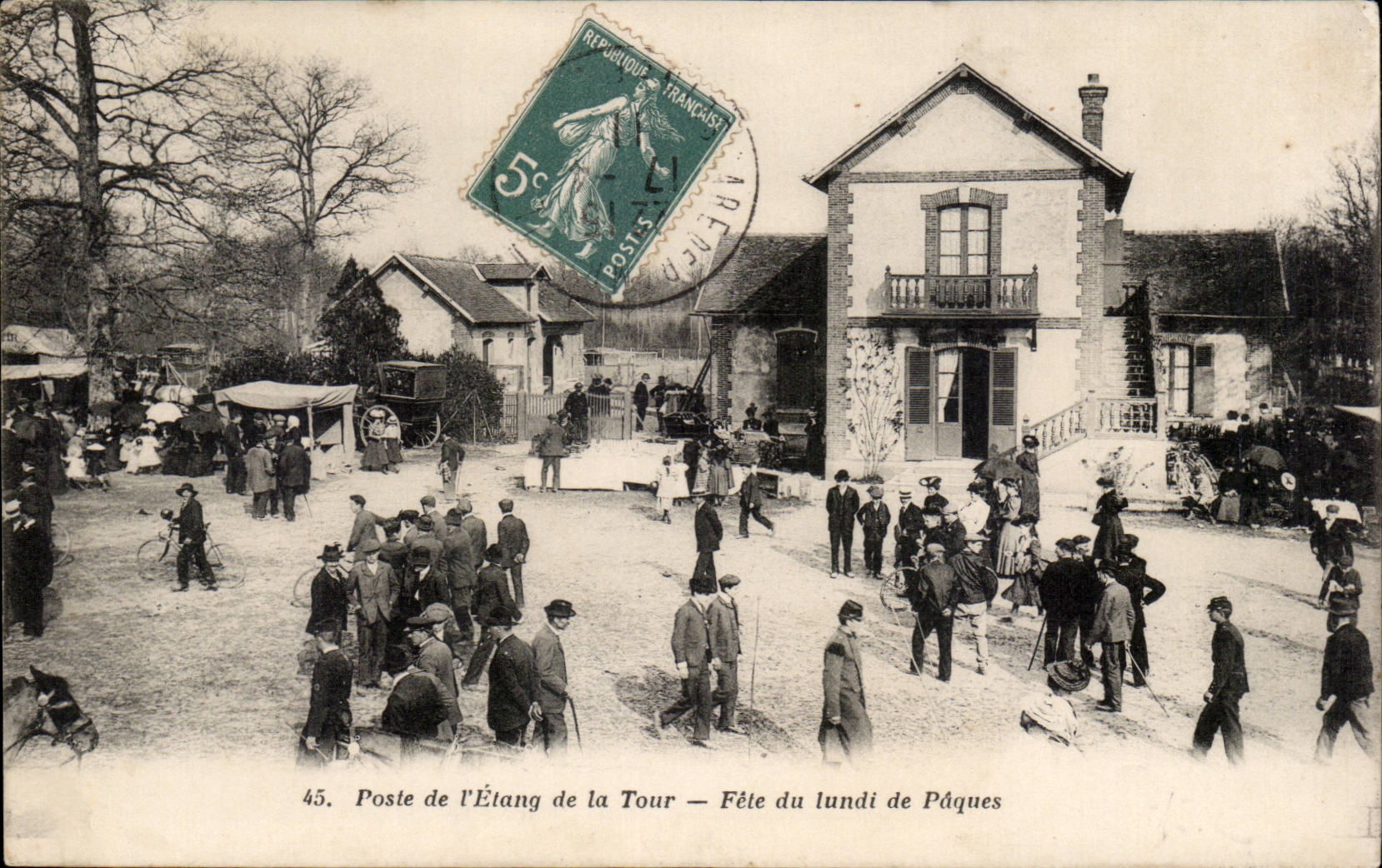 CPA Poste pond of the Tower Celebrates Easter Monday (Easter)