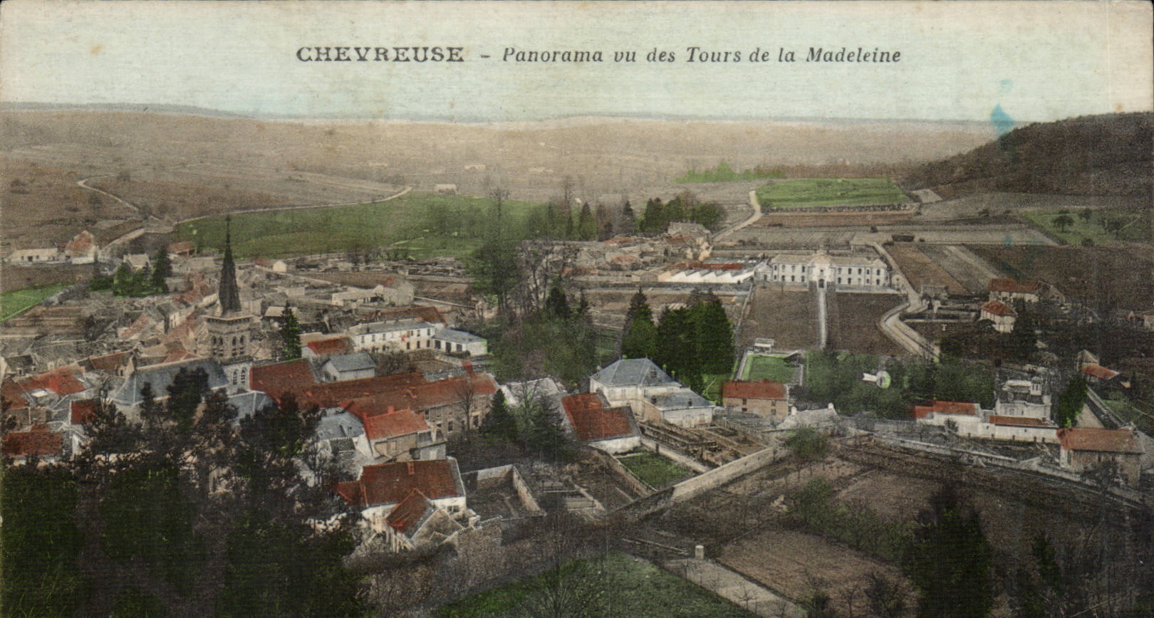 Chevreuse CPA Panorama seen of the towers of the Madeleine