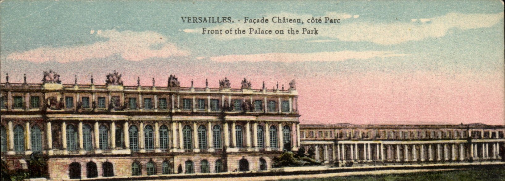 CPA Versailles Facade Castle dimensions park
