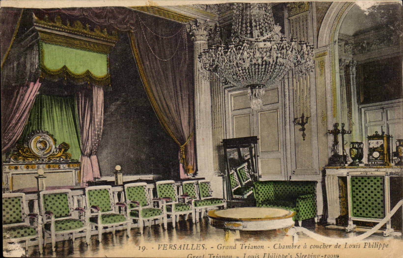CPA Versailles Castle Large Trianon Chambre has to sleep of Louis Philippe