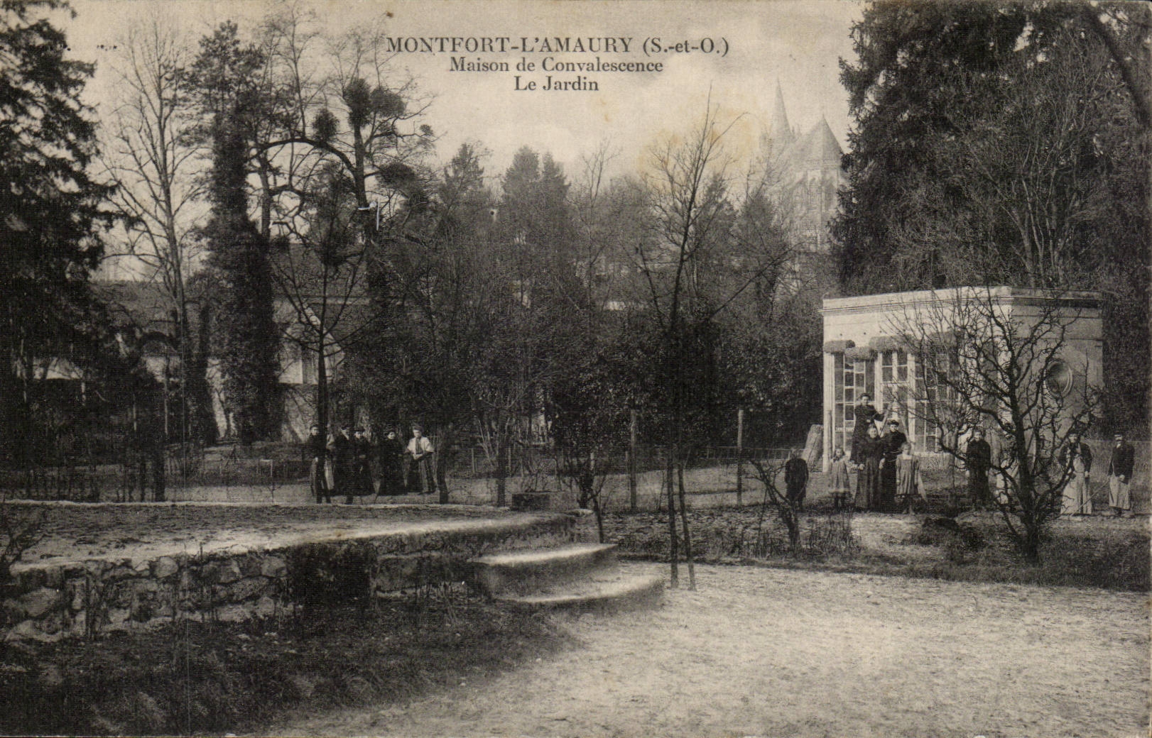 CPA Montfort the amaury Convalescent home the garden