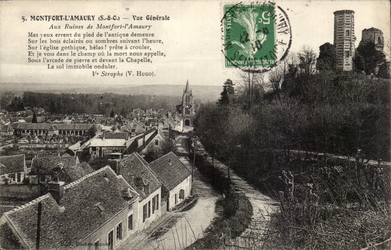 Montfort amaury CPA View With the ruins of Montfort the amaury