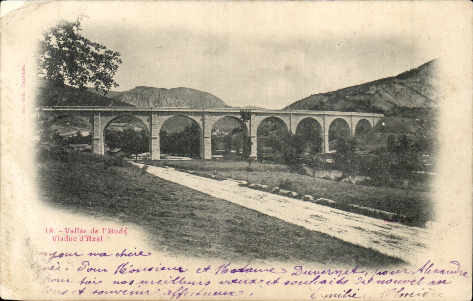 CPA Vallee de l'Aude Viaduc d'Axal