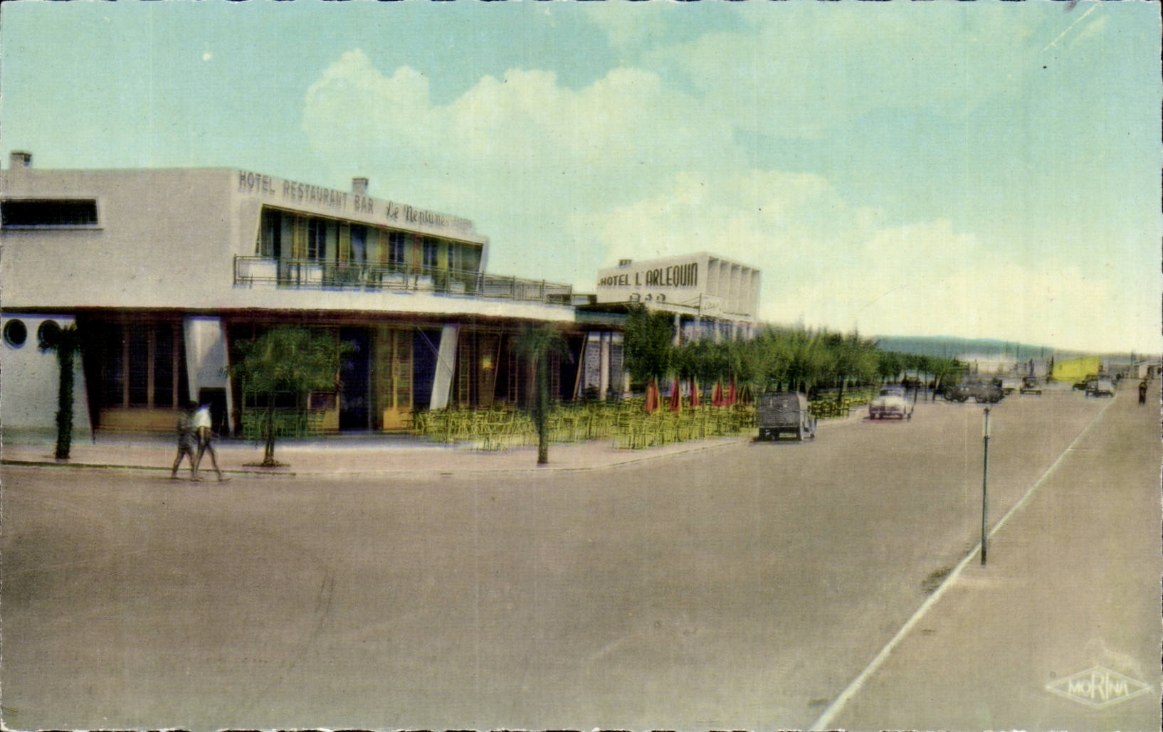 MODERNER KARTE Narbonne-Strand die Seefrontseite