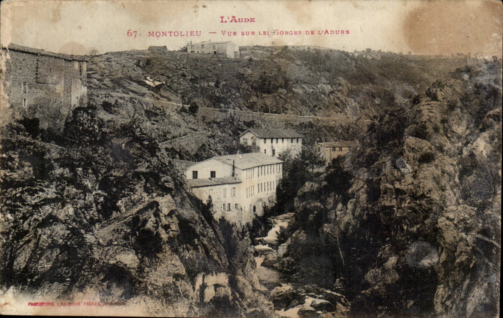 Montolieu - Vue sur les Gorges de l'Aude -- CPA