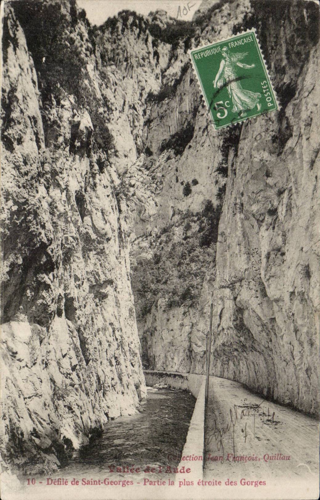 Vallee de l'aude CPA DEfile de Saint Georges Partie la plus etroite des gorges
