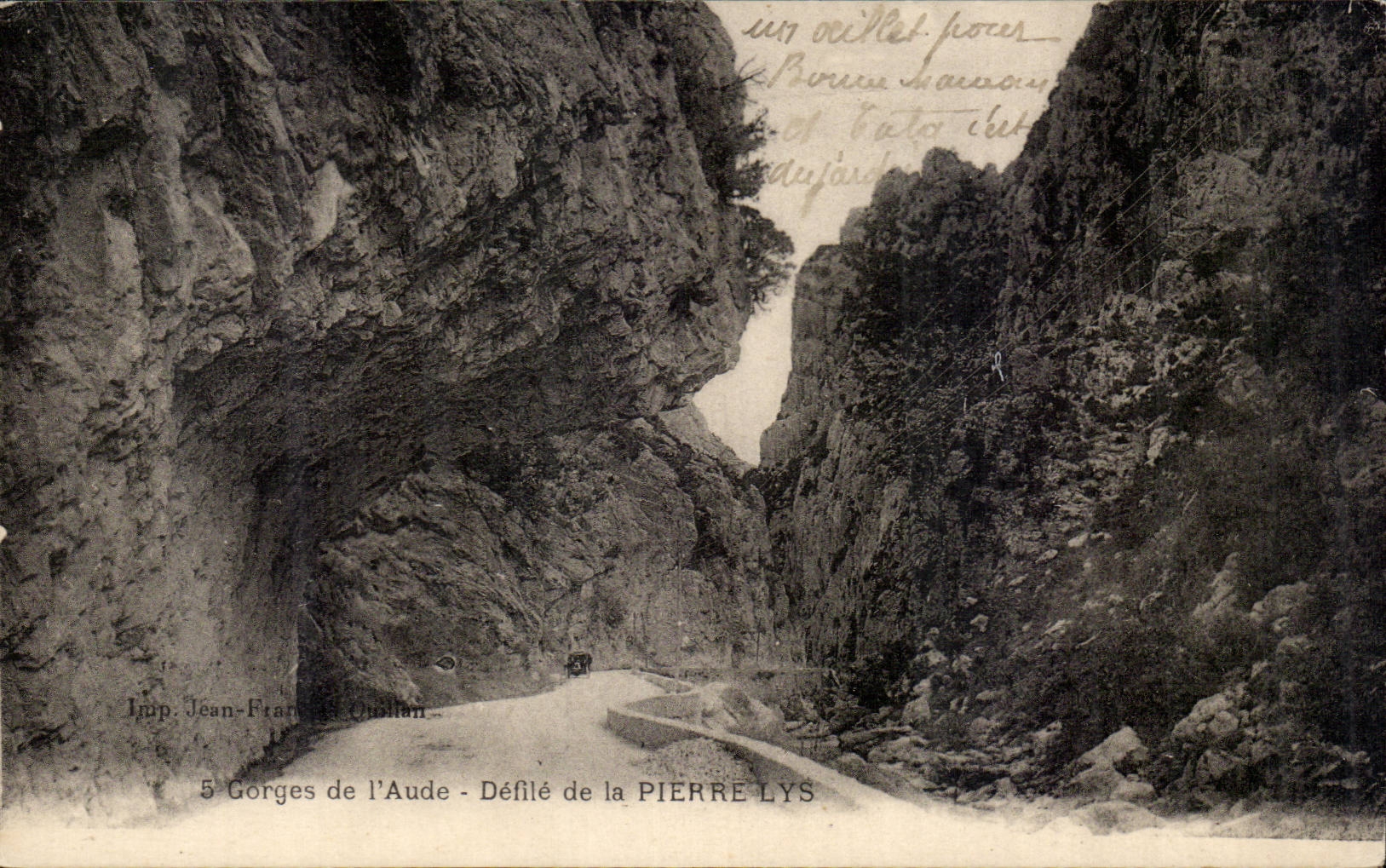 CPA Gorges de l'aude Defile de la pierre Lys