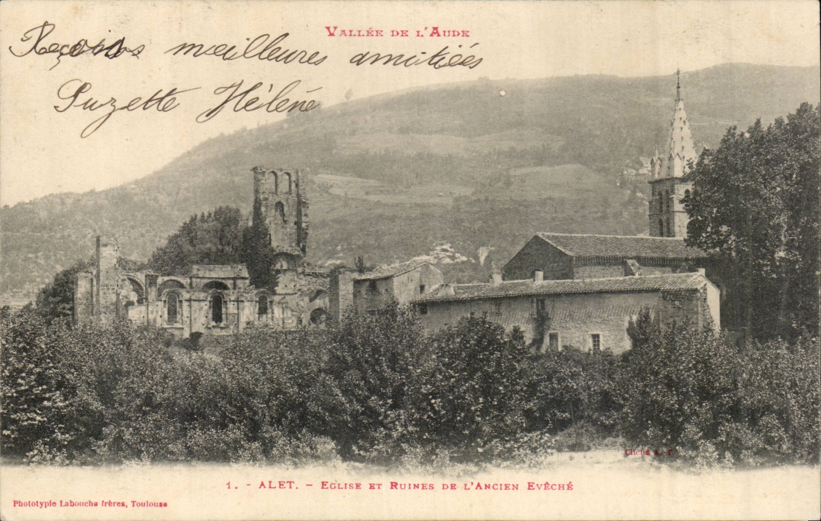 Alet CPA Eglise et ruines de l'ancien eveche