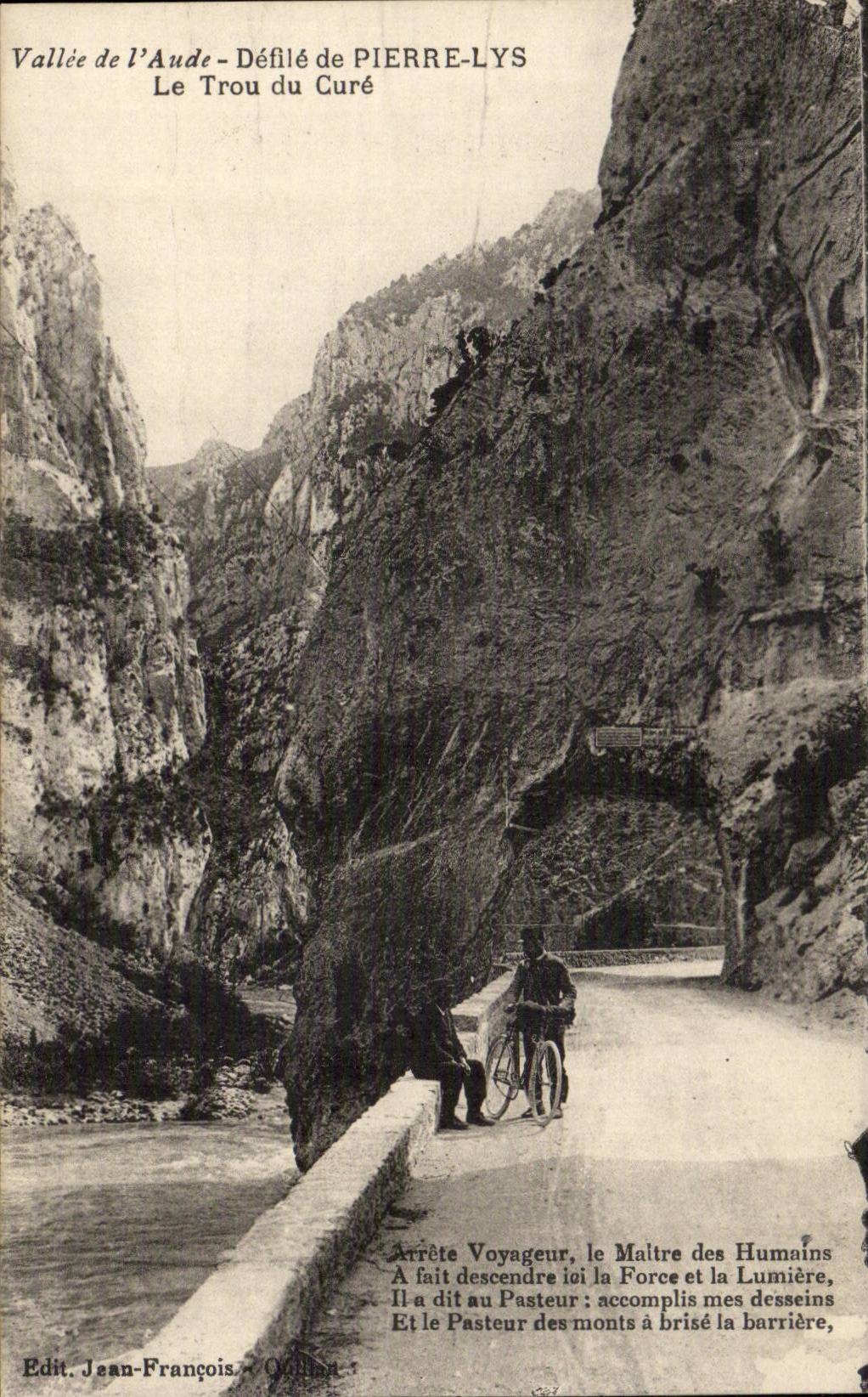 valle de l'Aude Defile du Pierre Lys - Le Trou du Cure - CPA 