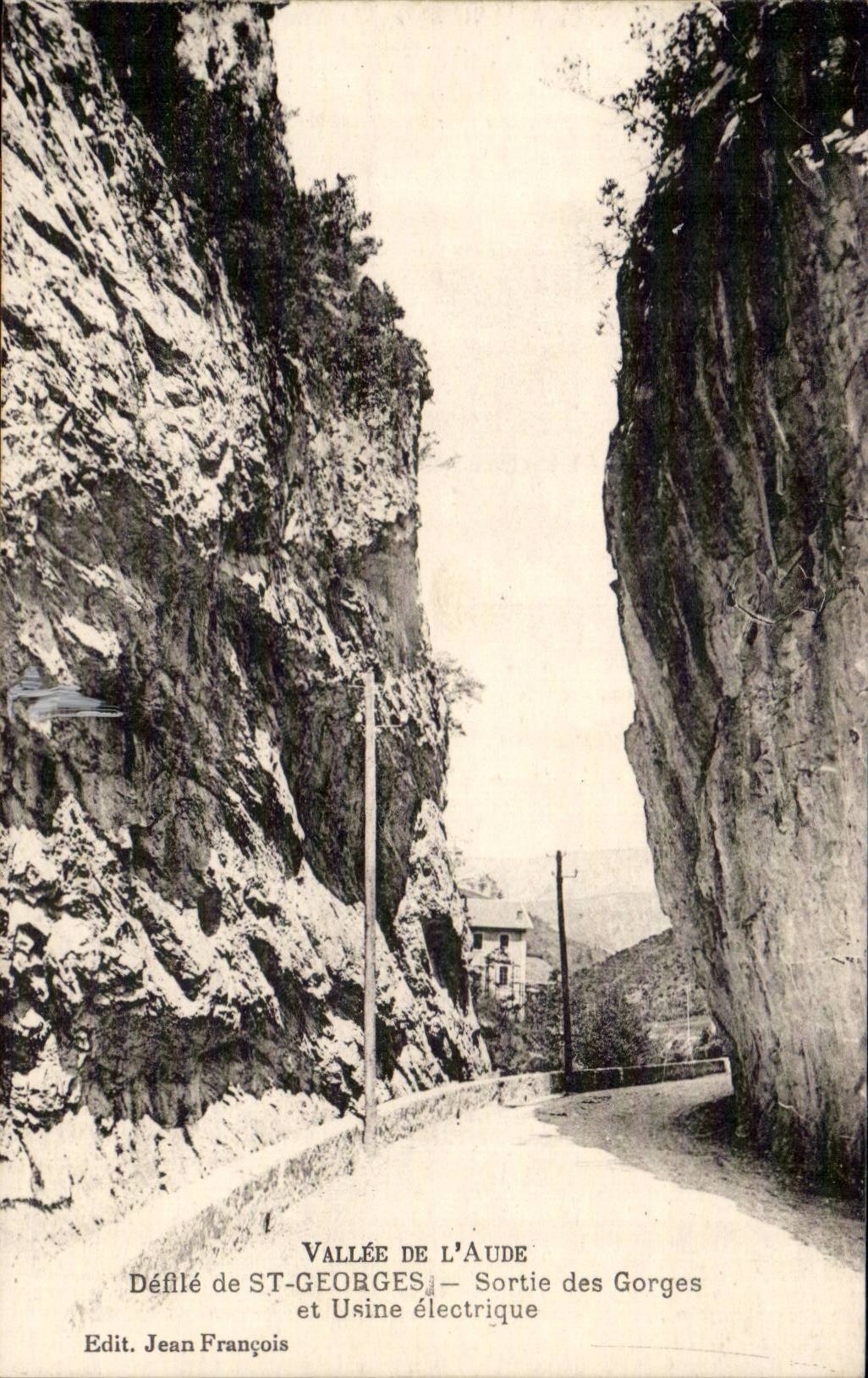 Vallee de l'Aude - Defile de St Georges - Sortie des Gorges et Usine electrique - CPA 