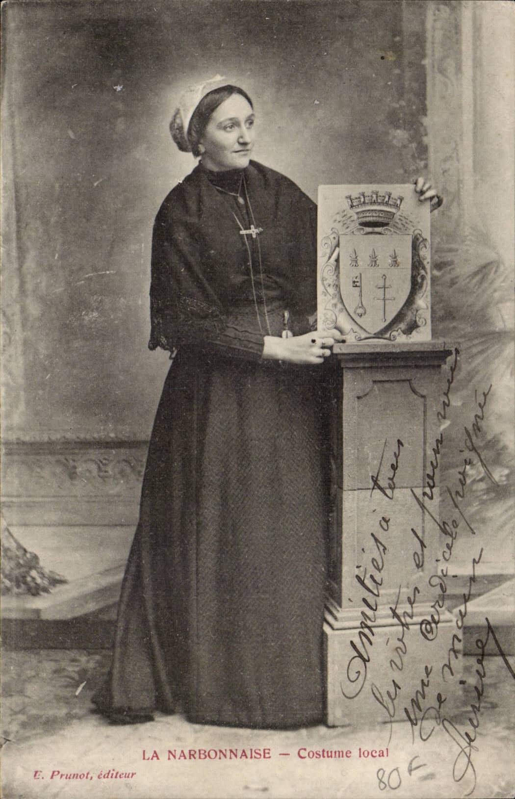 Narbonne - das Narbonnese - lokales Kostum - CPA