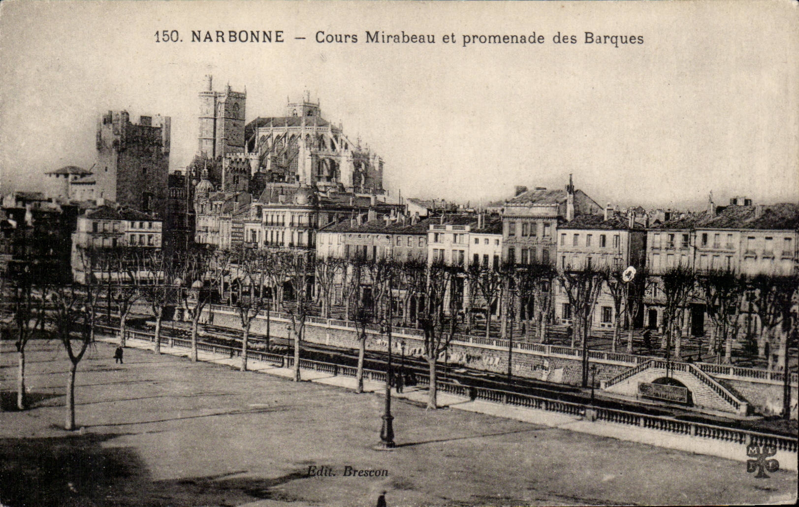 Narbonne - Mirabeau Kurs und Weg der Boote - CPA