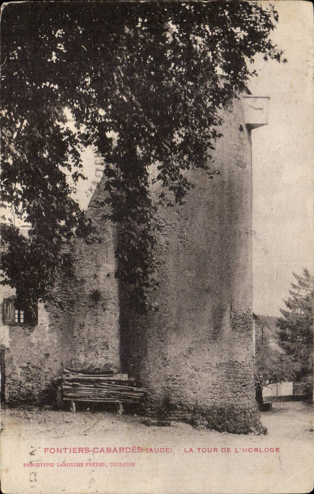 Fontierss Cabardes - La Tour de l'horloge - CPA