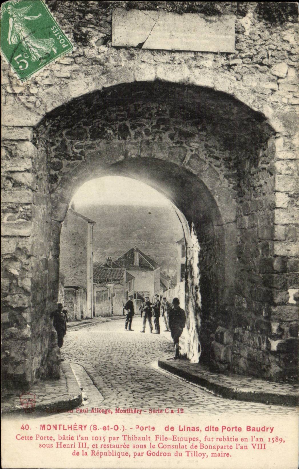 Montlhery CPA Gatter von Linas bekannt als Baudry Gatter