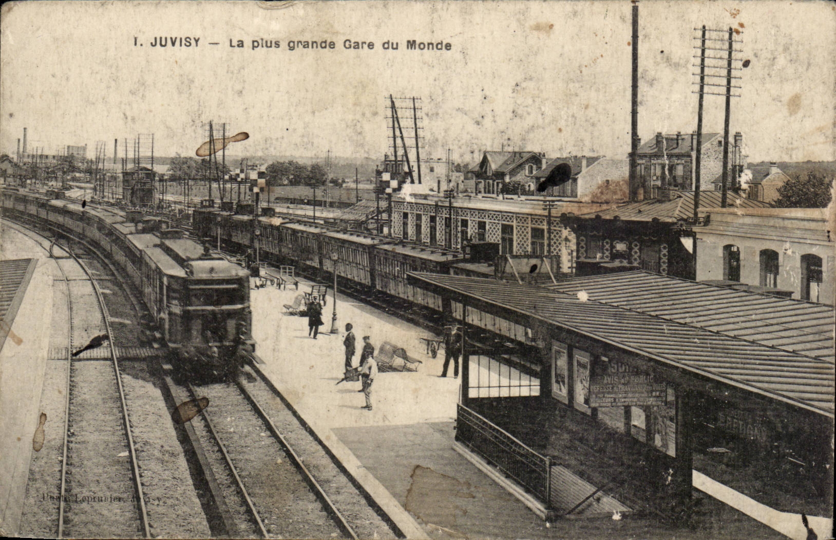 Juvisy CPA the largest station of the world