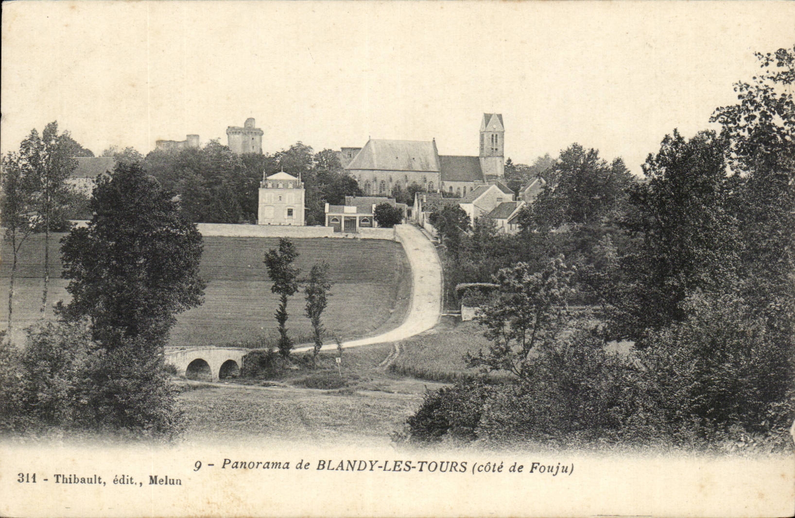 CPA Panorama de Blandy les Tours (cote de Fouju)