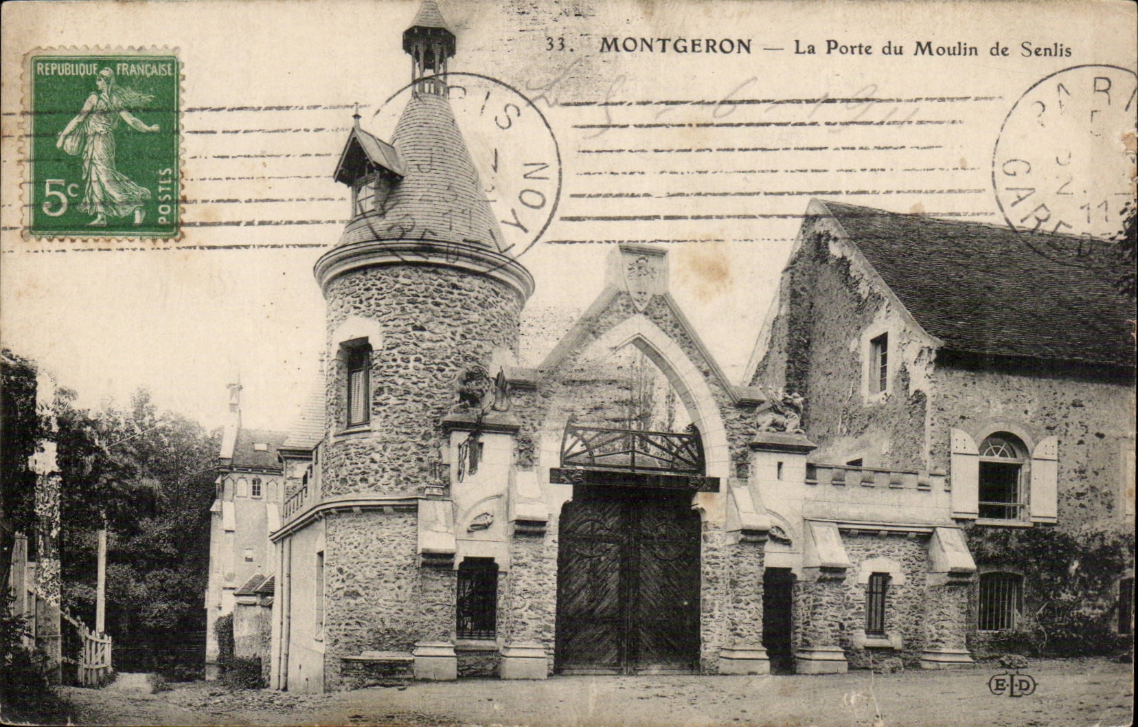 Montgeron CPA the door of the mill of senlis