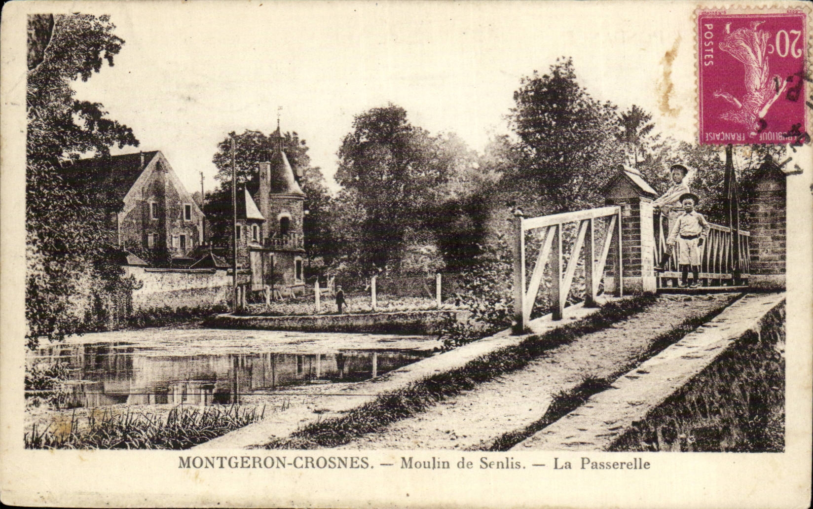 Montgeron Crosnes CPA Mill of Senlis the footbridge