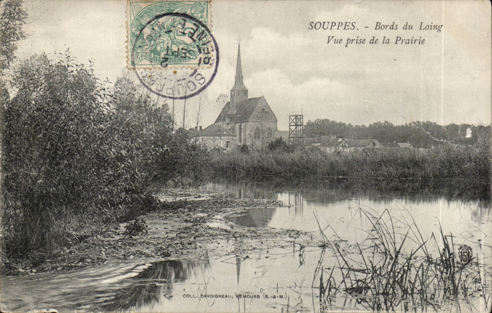 CPA Soups Edges of Loing Seen from of the meadow