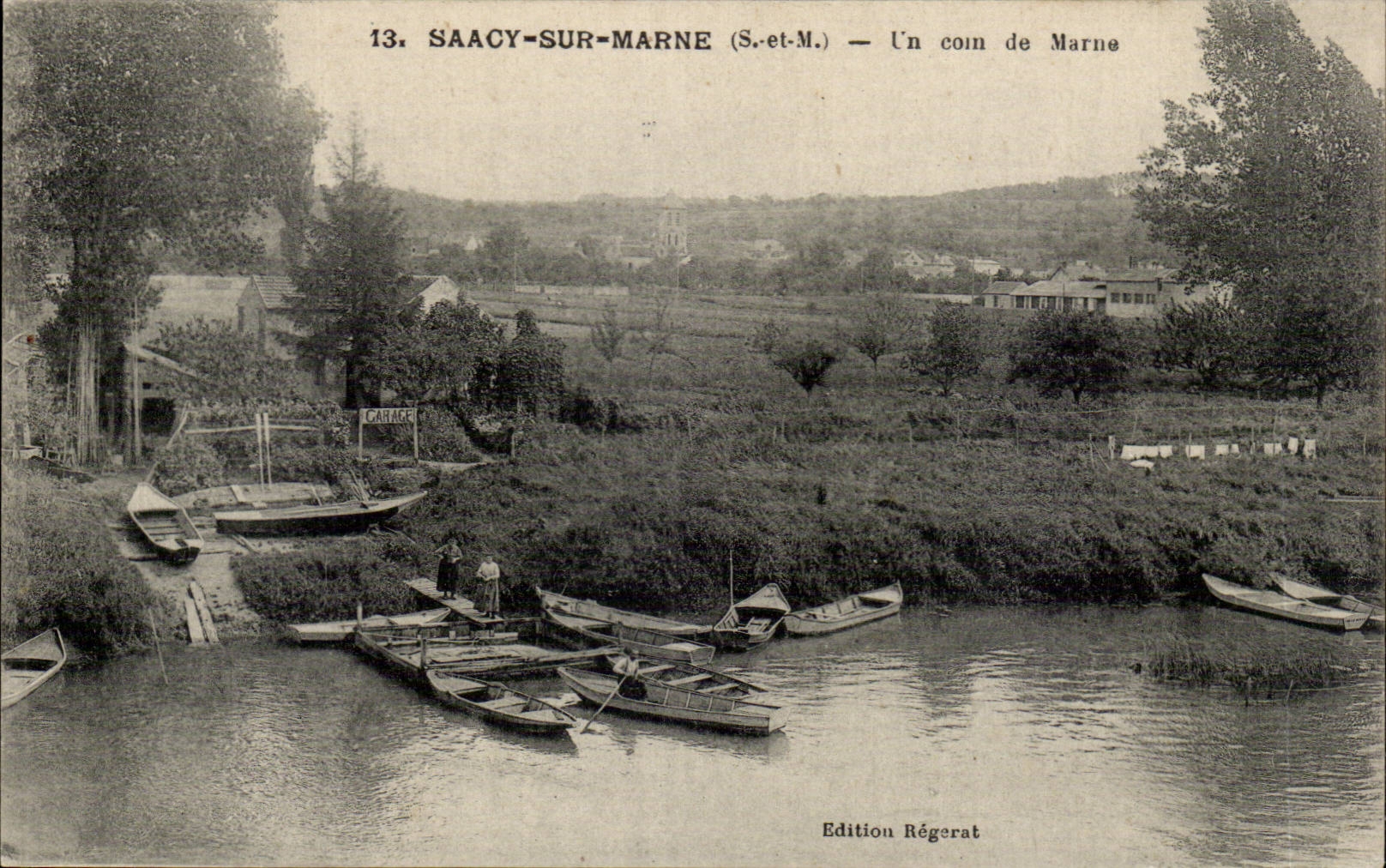 CPA Saacy on marl a corner of the Marne