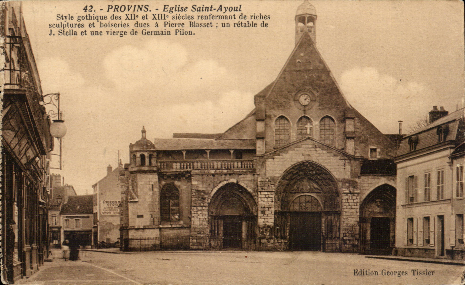 Layered branches CPA Church Saint Ayoul