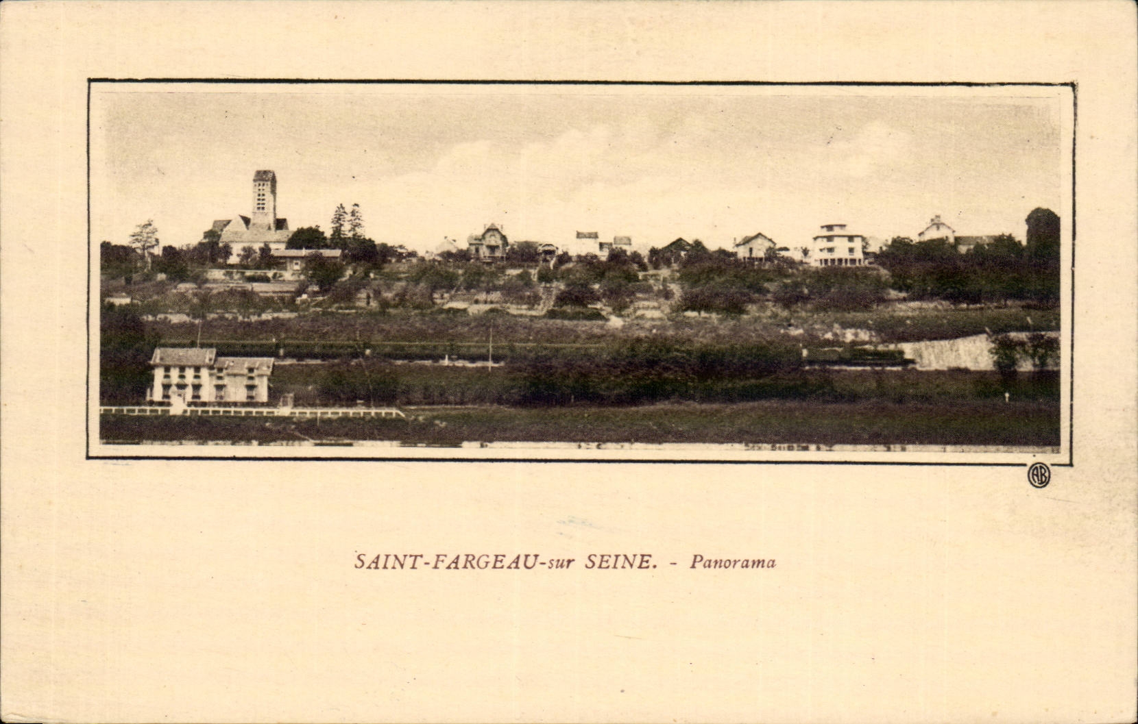 Saint Fargeau on the Seine CPA Panorama
