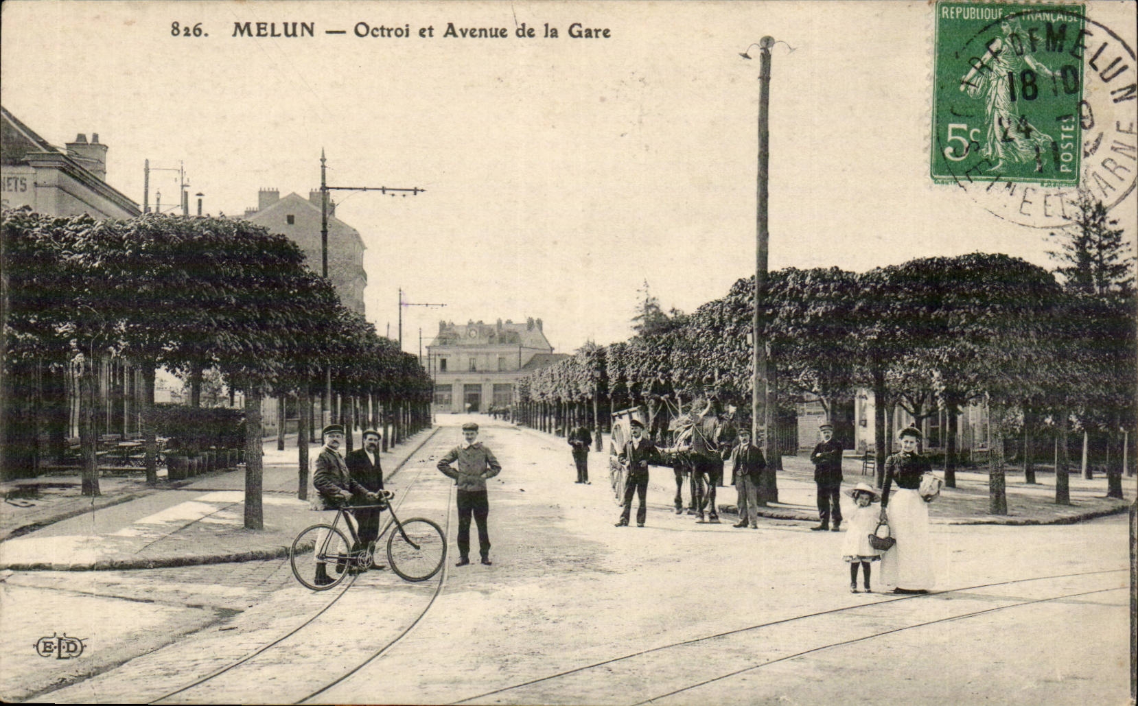 Melun CPa Octro und Allee der Station