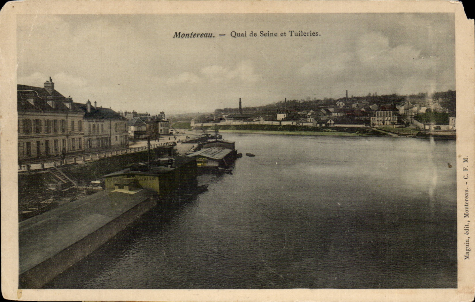 Montereau CPA Quay of the Seine and Tuileries