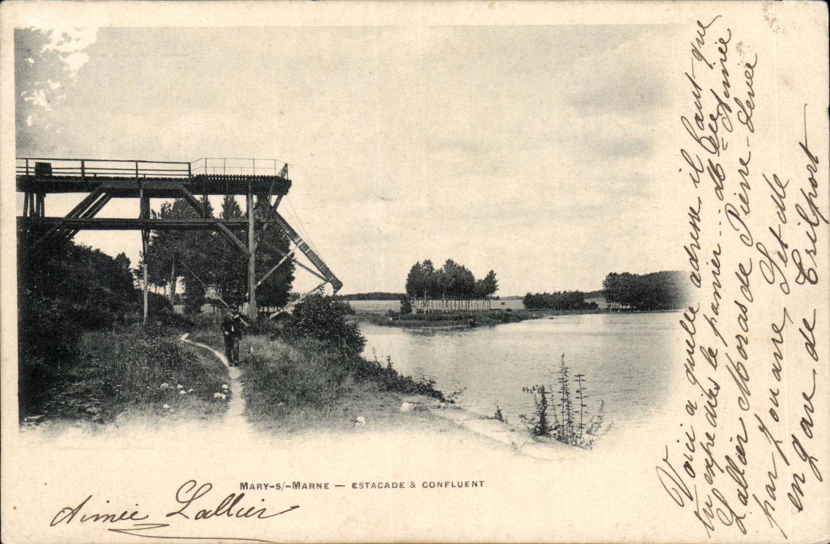 Mary on the Marne - Pier and Confluence - CPA