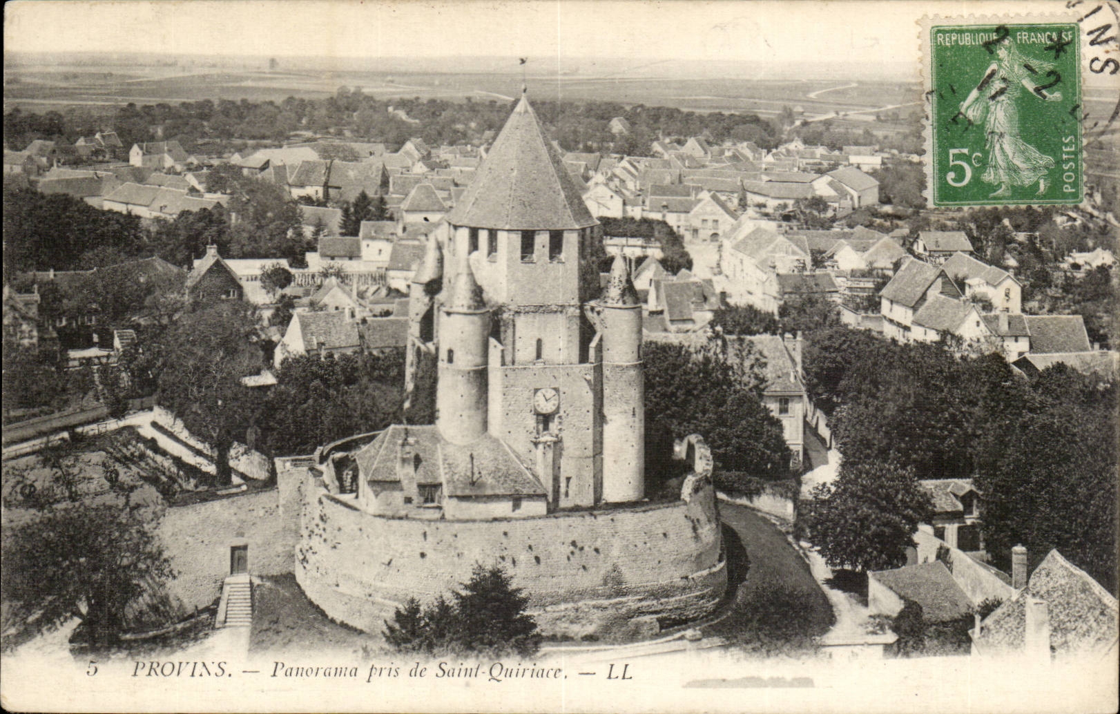 Layered branches CPA Panorama taken of Saint Quiriace