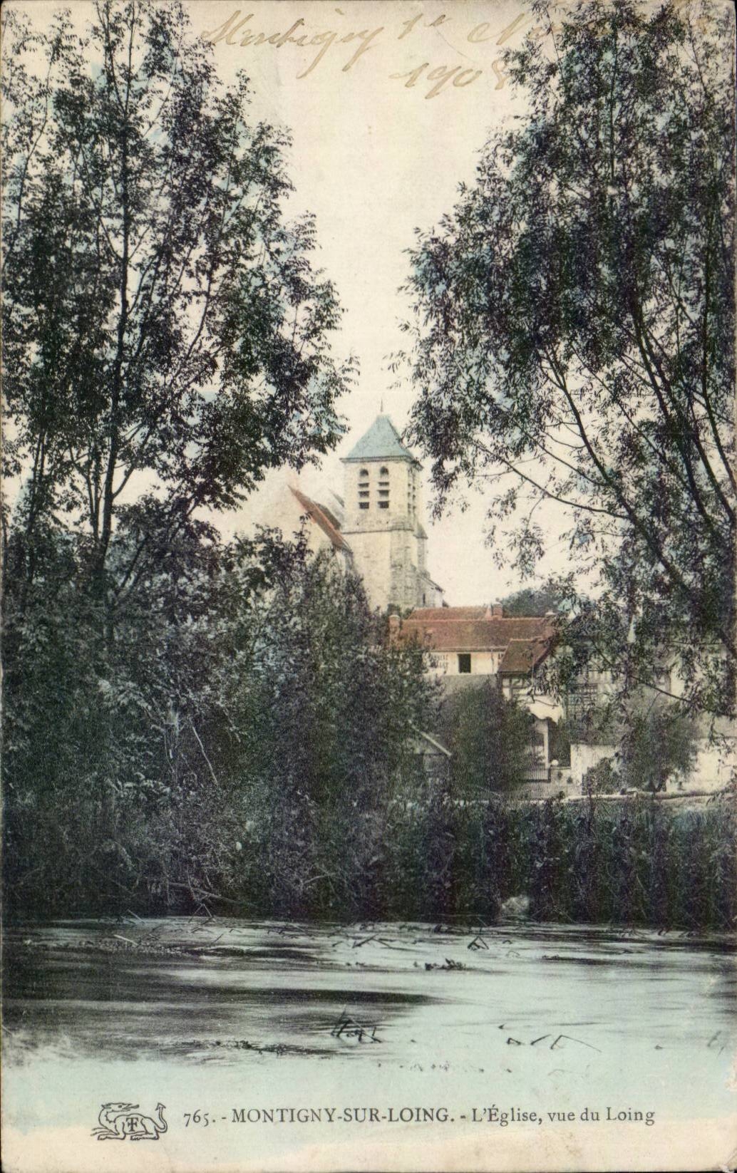 Montigny on Loing CPA the church due of Loing