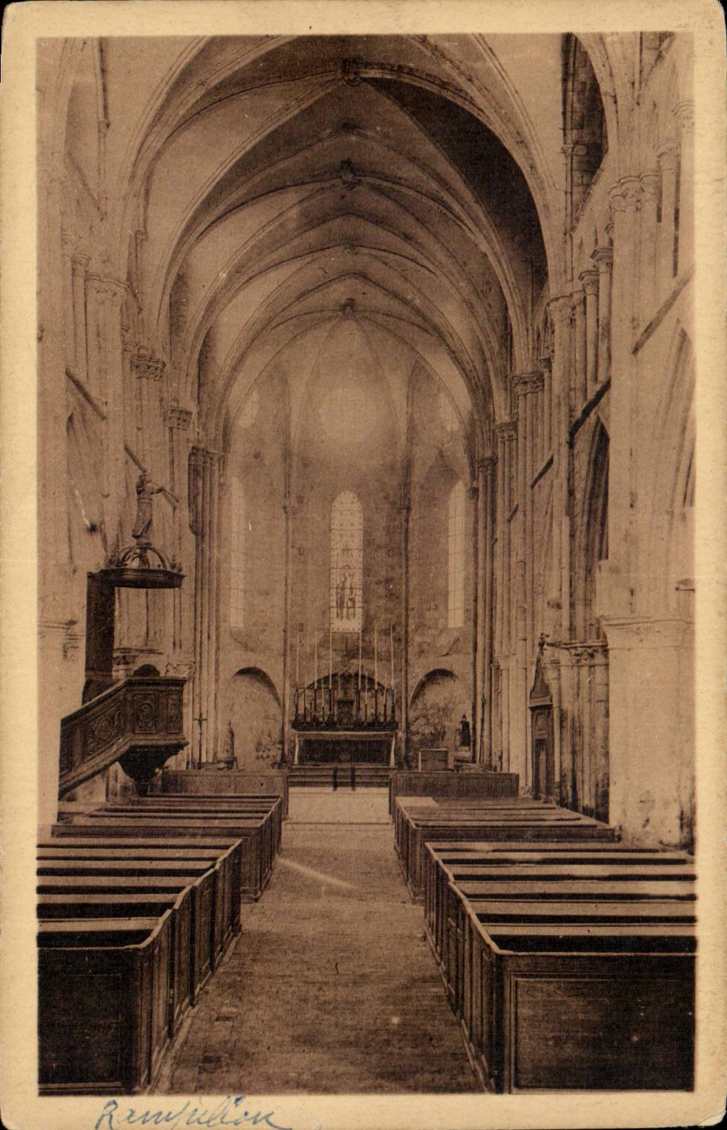 CPA Church of Rampillon the nave (seen towards the chorus)