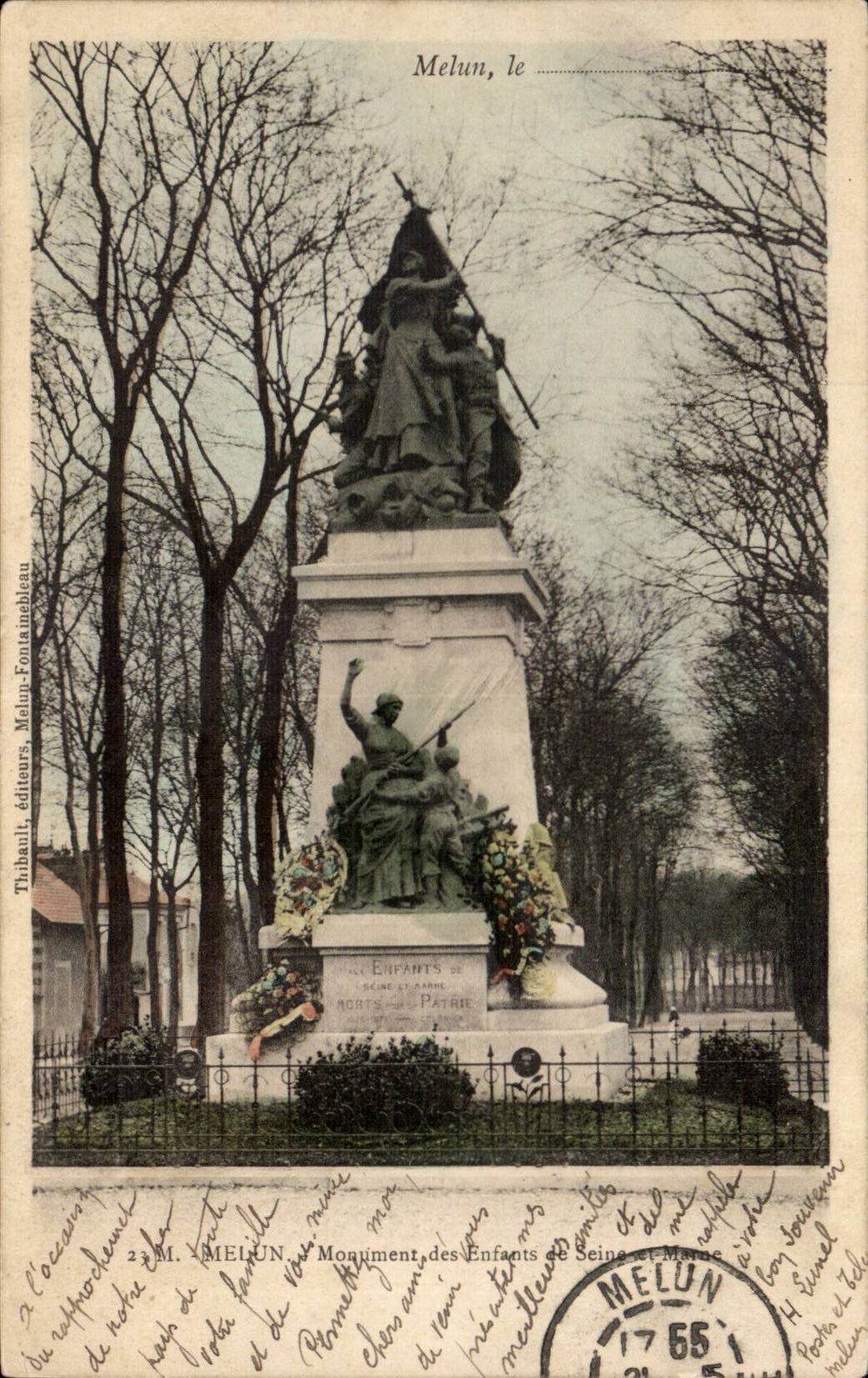 Melun - Denkmal der Kinder - CPA